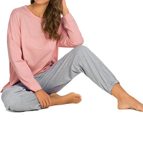 GOSO Pijamas Mujer-Conjunto de Pijamas de Mujer Pjs Top Ropa de Dormir Lady Estilo Jogging Nightwear Soft Lounge Sets