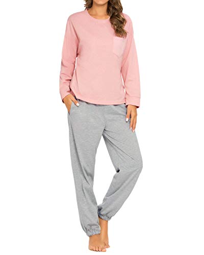 GOSO Pijamas Mujer-Conjunto de Pijamas de Mujer Pjs Top Ropa de Dormir Lady Estilo Jogging Nightwear Soft Lounge Sets