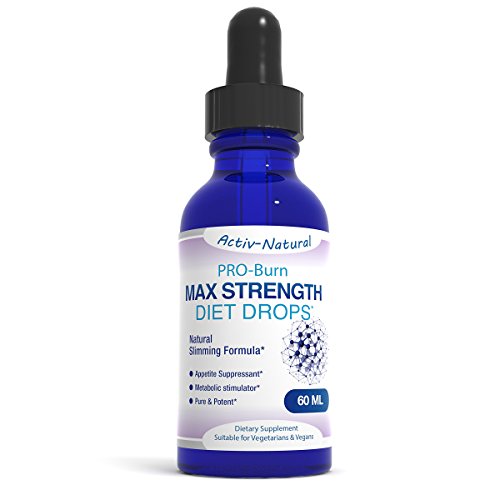 Gotas para dieta PRO-Burn Máxima Potencia - Aumenta la energía - Suprime el apetito - Quema grasa - Estimula el metabolismo Bloquea los carbohidratos 60 ml - suministro para 1 mes
