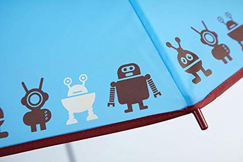 GOTTA Paraguas Infantil niño/niña. Antiviento y automático. Estampado Robots - Verde