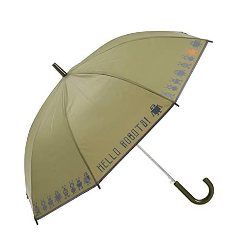GOTTA Paraguas Infantil niño/niña. Antiviento y automático. Estampado Robots - Verde