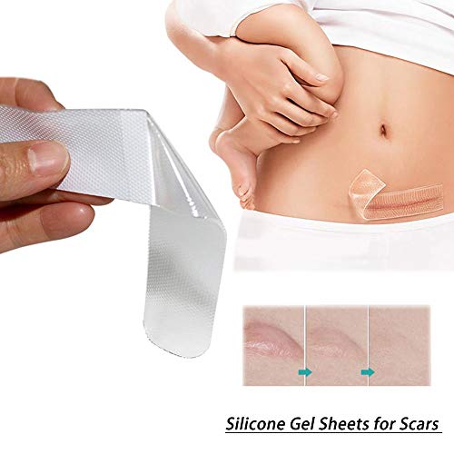 gouxia74534 Hojas de Gel de Silicona para Cicatrices, Cubierta de Cicatriz de una Sola Hoja, Tratamiento de Cicatriz de Grado médico Que previene la cicatrización queloide e hipertrófica supportable