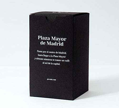 GOVALIS Vela Plaza Mayor de Madrid | Perfumadas y Aromáticas | Cera de Soja & Coco 100% Natural – Velas Recuerdos Relajación Decorativas Cumpleaños Regalos Originales – 70-90 h – 390 g