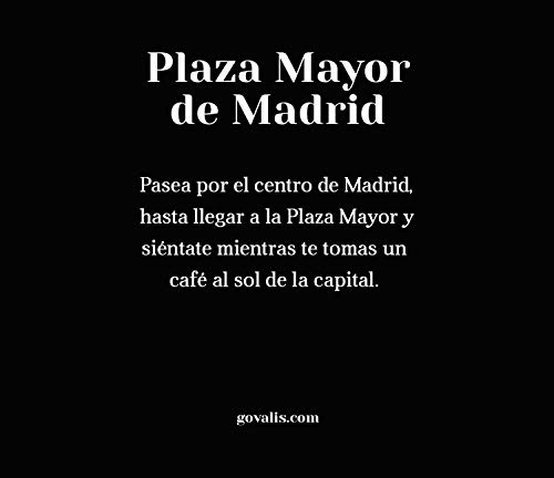 GOVALIS Vela Plaza Mayor de Madrid | Perfumadas y Aromáticas | Cera de Soja & Coco 100% Natural – Velas Recuerdos Relajación Decorativas Cumpleaños Regalos Originales – 70-90 h – 390 g