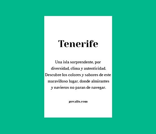 GOVALIS Vela Tenerife | Perfumadas y Aromáticas | Cera de Soja & Coco 100% Natural – Velas Recuerdos Relajación Decorativas Yoga Grandes Blancas Cumpleaños Regalos Originales – 70-90 h – 390 g