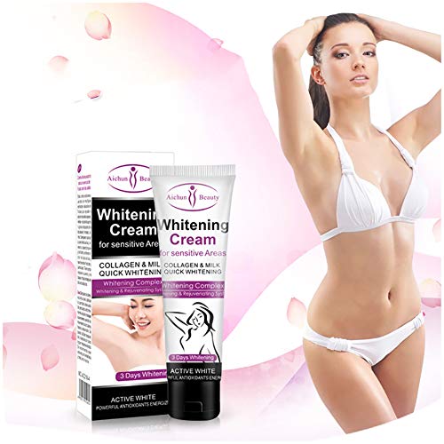 Gowsch Belleza Crema para blanquear Las Axilas Naturales Crema para aclarar Las Axilas Crema Desodorante aclaradora Cremas para el Cuerpo