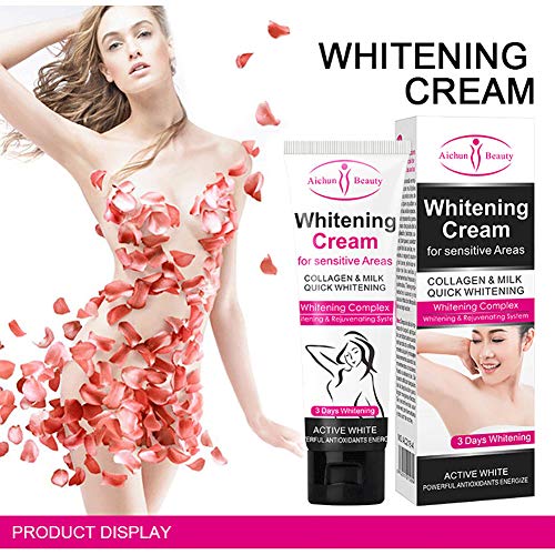 Gowsch Belleza Crema para blanquear Las Axilas Naturales Crema para aclarar Las Axilas Crema Desodorante aclaradora Cremas para el Cuerpo