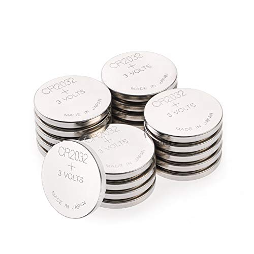 GP CR2032 3V - Pack de 20 Pilas CR 2032 de Litio botón | Sin Mercurio | Pack Compuesto por 4 blísters de 5 Pilas CR2032 / DL2032 envasadas Individualmente