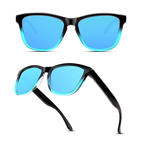 GQUEEN Gafas de Sol Polarizadas para Hombre Retro Mujer Gafas Sol MS07