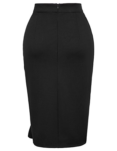 GRACE KARIN Falda Tubo Clásico Mujer Elástica Falda Vaina Cintura Alta 2XL Claf0047-2