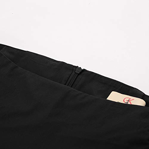 GRACE KARIN Mujer Falda Corta Negro Vintage Falda Lápiz de Oficina Tamaño 2XL CL866-1