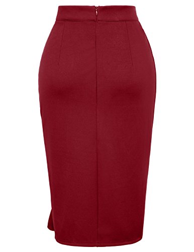 GRACE KARIN Mujer Falda de Tubo Corta Lápiz Cintura Alta Formal Negocio XL Claf0047-1