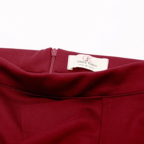 GRACE KARIN Mujer Falda de Tubo Corta Lápiz Cintura Alta Formal Negocio XL Claf0047-1