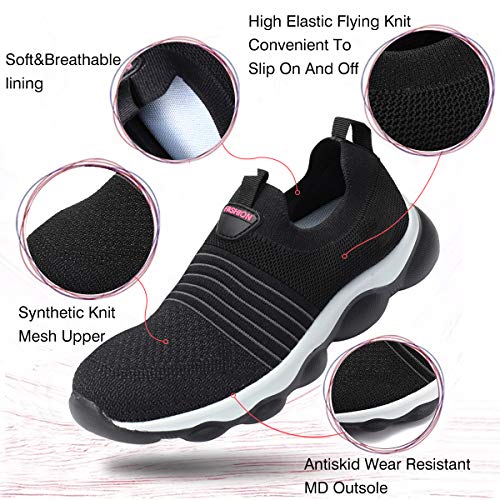 gracosy Zapatillas de Running para Mujer Zapato de Trail Verano Slip-on Malla Zapatillas Deportivas Transpirable Ligero Casual Zapato Al Aire Libre