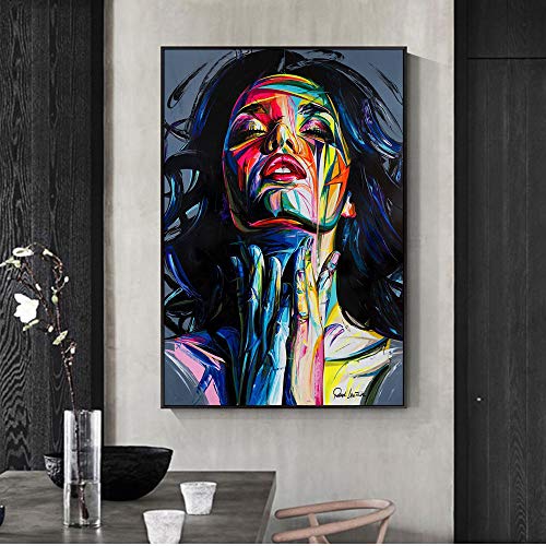 Graffiti wall art canvas poster abstract pop art girl watercolor canvas painting pintura decoración de la imagen