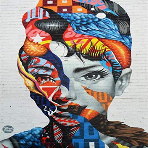 Graffiti wall art canvas poster abstract pop art girl watercolor canvas painting pintura decoración de la imagen