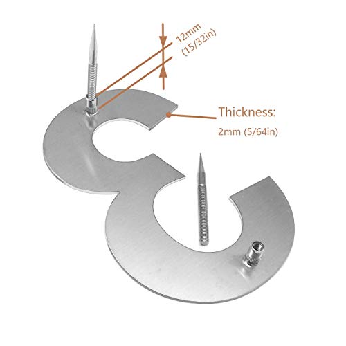 Gran número de casa cepillado 3 Tres -25.4cm 10in-made de sólido aspecto flotante de acero inoxidable 304, fácil de instalar
