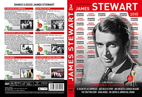 Grandes Clásicos James Stewart: (El bazar de las sorpresas / Qué bello es vivir / Una encuesta llamada milagro / The Stratton Story / Bahía negra / FBI contra el imperio del crimen) [DVD]