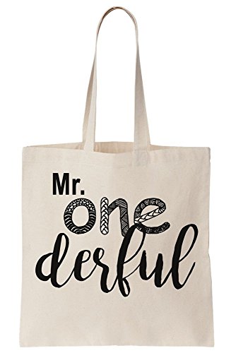 graphke Mr. One Derful Wonderful Unique Pun Funny Canvas Tote Bag