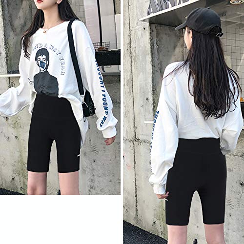 GRAT.UNIC Pantalón Corto Deportivo para Mujer, Running Pantalones Cortos de Yoga con Bolsillo Lateral, Fitness Mallas Deportivas (Negro, L)