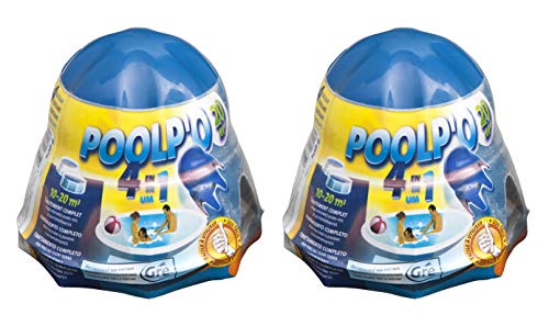 Gre 08013X2 - Pack de dosificador flotante para el mantenimiento del agua de la piscina de 10-20 m3, 1 kg
