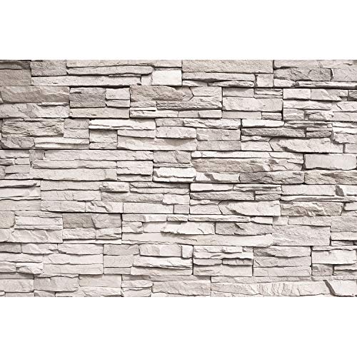 GREAT ART Mural De Pared – Muro de Piedra Blanca – Revestimiento de Paredes de diseño Industrial, Muro de Piedra Natural Foto Papel Pintado Y Tapiz Y Decoración (336 x 238 cm)