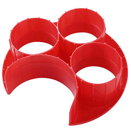 Greatangle Medida de comida portátil Placa de control de porción Perder peso Herramienta Control de porción de comida Cocina Placa de porción de comida Control de dieta rojo