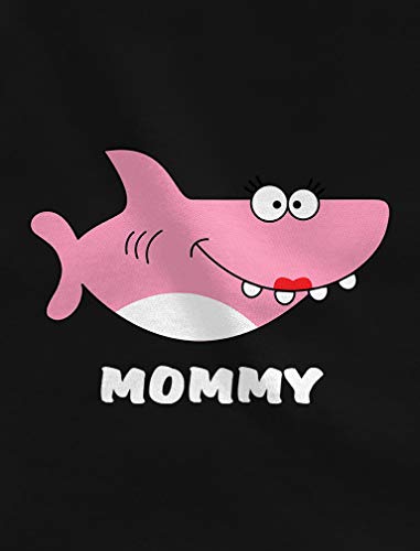 Green Turtle Mommy Shark and Baby Shark Set para Mamá y Bebé - Regalo Original para Mamá Mamá Gris Large/Bebé Celeste 12-18 Mes