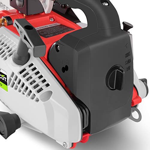 GREENCUT GS250X-10 - Motosierra Poda de gasolina 25,4cc y 1,4cv con espada de 10'' Arranque Easy-Start, Sistema Anti-Vibración, Incluye protector de espada y KIT