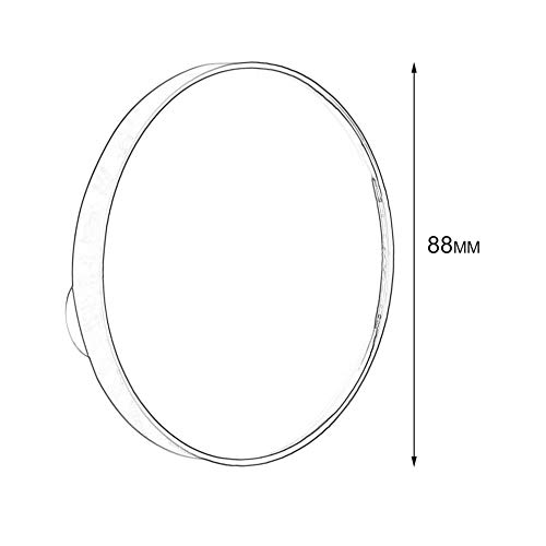 greenwoodhomer Vanity Espejo de maquillaje 5X 10X 15X Espejo de aumento con dos ventosas herramientas cosméticas mini espejo redondo espejo de baño