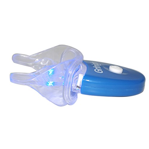 Grinigh luz de Blanqueamiento Dental en Casa Professional con bandeja de boca, Contra Diente Amarillos,Diente Negros,Manchas de Humo,5 tubos LED para el tratamiento de blanqueamiento dental- Azul