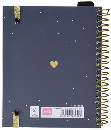 Grupo Erik Editores - Agenda escolar  GLITTER 2018/2019 Semana vista, 15,5 x 19 cm
