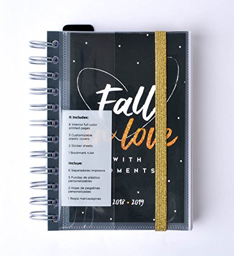 Grupo Erik Editores Glitter- Agenda escolar 2018-2019 día página multilingüe, 11.4 x 16 cm