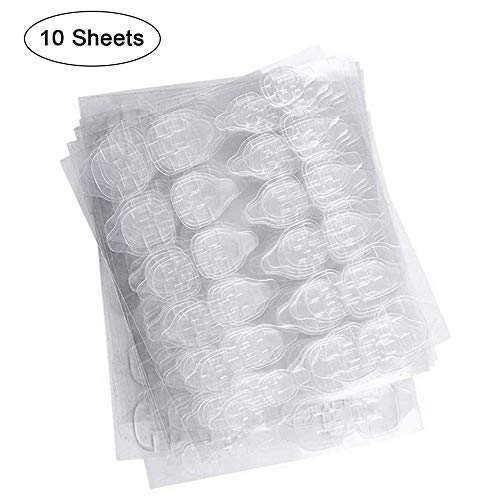 Gsyamh Pegamento De Doble Cara Uñas Falsas Transparente Doble Cara Para Uñas Postizas Accesorios De Arte De Uñas Transparente Adhesiva Adecuada Para El Hogar o La Tienda De Uñas（10 Piezas）