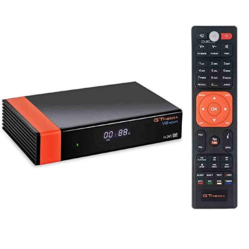 GT Media V8 Nova DVB-S2 Decodificador del Receptor de Satélite con Wi-Fi / HEVC H.265 / TV SCART / 1080p Full HD / Ethernet / FTA ,Soporte Web TV Youtube Ccam PVR Newcam PowerVu Dre Biss Clave