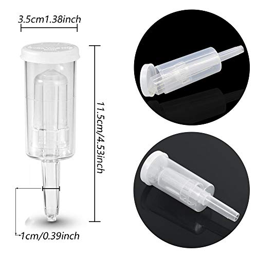 Guanici Fermentación Airlock Esclusa de aire de fermentación Cerveza Artesanal Airlock Bubbler para preservar el hogar, elaborar cerveza, hacer vino, fermentar chucrut, kimchi 4 Piezas (transparente)
