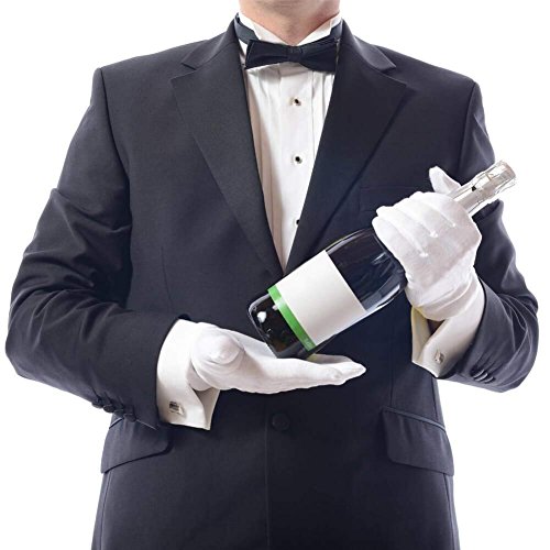 Guantes Blancos de algodón,BESTZY 12 Pares de Ligeros,Suaves,de algodón elástico,Guantes de Trabajo de protección,de Monedas Blancas,Guantes de inspección de Plata,tamaño Mediano – Unisex