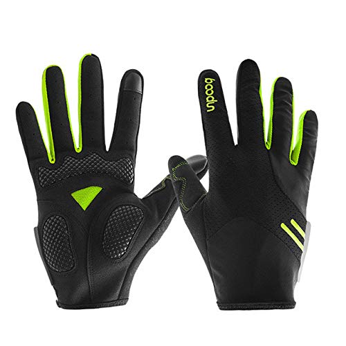 Guantes de Ciclismo Unisex Hombres Mujeres MTB Bicicleta de Carretera Guantes de Bicicleta Pantalla táctil Dedos completos Guantes Deportivos Guantes y Mitones XL - C Verde, XL