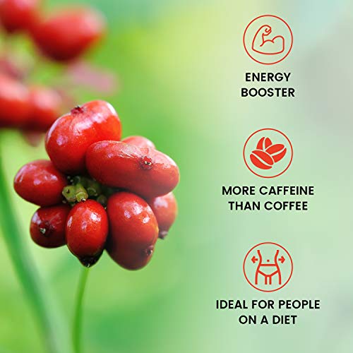 Guaraná Cápsulas dosis Alta 1200mg | Suplemento Quemagrasas Natural Detox para Adelgazar, Potente Termogénico con Alta concentración de Cafeína, Formula Saciante, 90 Cápsulas, Vegano