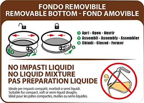 Guardini, Gardenia, Molde para Tarta Desmontable con Bandeja Recolectora, 28 cm. Material: Acero con Revestimiento Antiadherente, Color Negro.