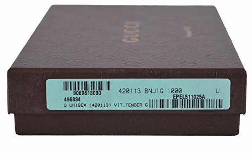 GUCCI microguccissima Cartera De Piel Redondo Cremallera Cartera Negra 449391 bmj Mochila 1G 1000