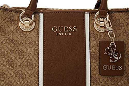 Guess Cathleen Status Carryall, Bags Satchel Mujer Brown, 37 x 12 x 25 cm