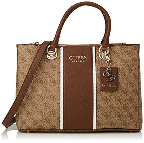 Guess Cathleen Status Carryall, Bags Satchel Mujer Brown, 37 x 12 x 25 cm
