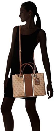 Guess Cathleen Status Carryall, Bags Satchel Mujer Brown, 37 x 12 x 25 cm