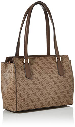 Guess Open Road Luxury Satchel, Bolso para Mujer, marrón, Talla única
