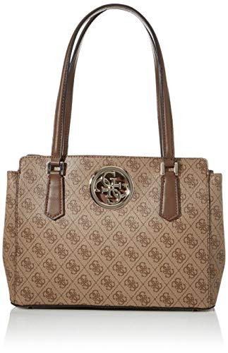 Guess Open Road Luxury Satchel, Bolso para Mujer, marrón, Talla única