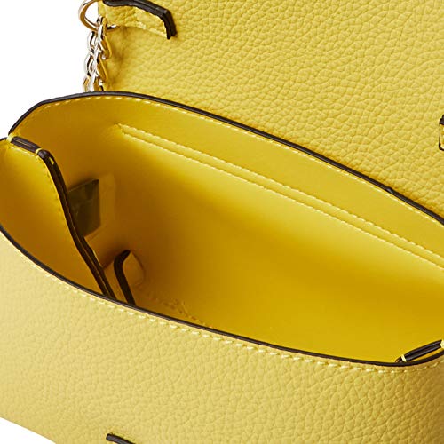 Guess Uptown Chic Mini Xbody Flap, bolso bandolera para Mujer, Amarillo (Yellow), 9x13x21 Centimeters (W x H x L)