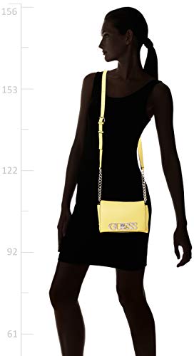 Guess Uptown Chic Mini Xbody Flap, bolso bandolera para Mujer, Amarillo (Yellow), 9x13x21 Centimeters (W x H x L)