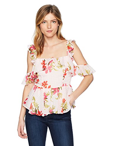 GUESS Women's Sleeveless Daydream Chiffon Peplum Top