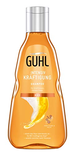 Guhl - Champú intensivo con cerveza para fortalecer el cabello y dar volumen, para cabello fino y sin fuerza, 250 ml